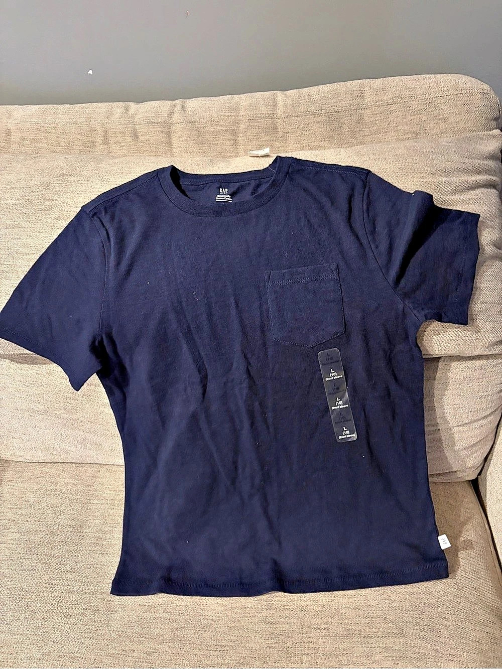 Gap Cotton Pocket Tee in Blue Size Large NWT